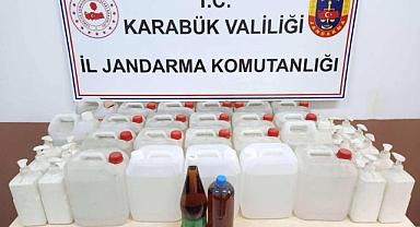 Safranbolu’da 127 litre kaçak etil alkol ele geçirildi