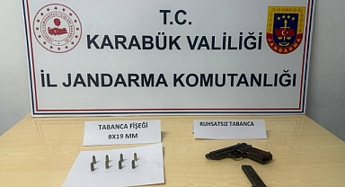 Ruhsatsız tabanca ile yakalanan şüpheliye 40 bin lira ceza!
