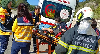 Otomobil istinat duvarına çarptı: 1 yaralı