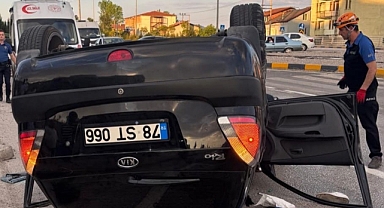 Safranbolu’da otomobil takla attı: 3 yaralı