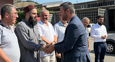 Başkan Çetinkaya Cumayanı Sanayi Sitesi’nde Esnaf Duasına Katıldı