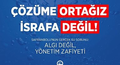 Çözüme Ortağız, İsrafa Değil