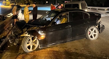 BARİYERLERE ÇARPAN SÜRÜCÜ ALKOLLÜ ÇIKTI