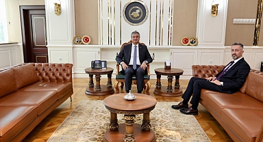 Vali Yavuz, Kardemir A.Ş. Yönetim Kurulu Başkanı Muhammed Ali Oflaz’ı Kabul Etti