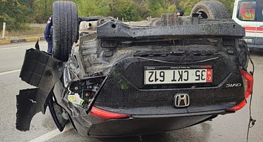 Otomobil takla attı, sürücü yaralandı