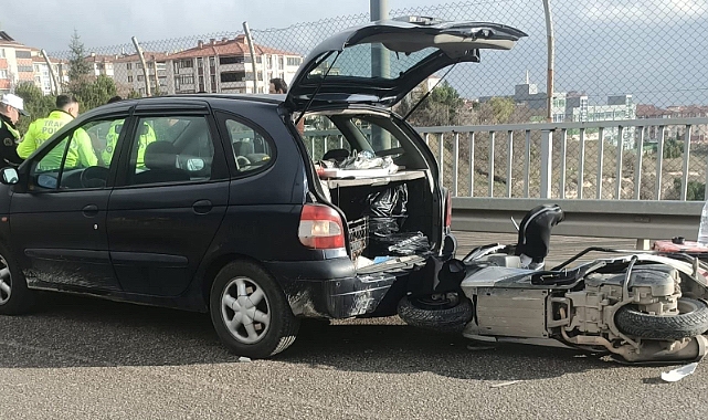 Karabük’te otomobille çarpışan motosikletli yaralandı 