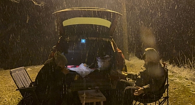 Safranbolu'da beklenen kar geldi 