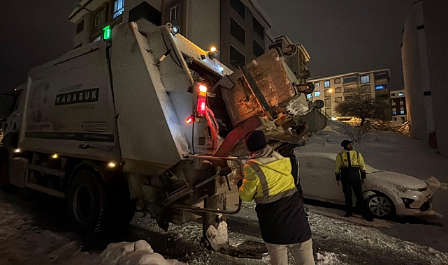 KARABÜK BELEDİYESİ KIŞ ŞARTLARINDA DA HİZMETLERİNİ KESİNTİSİZ SÜRDÜRÜYOR