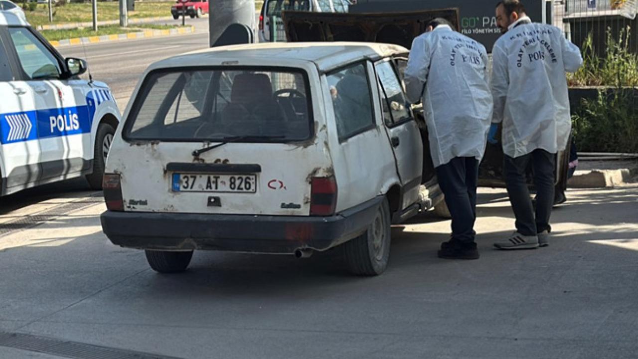 Çalınan otomobil akaryakıt istasyonunda terk edilmiş halde bulundu