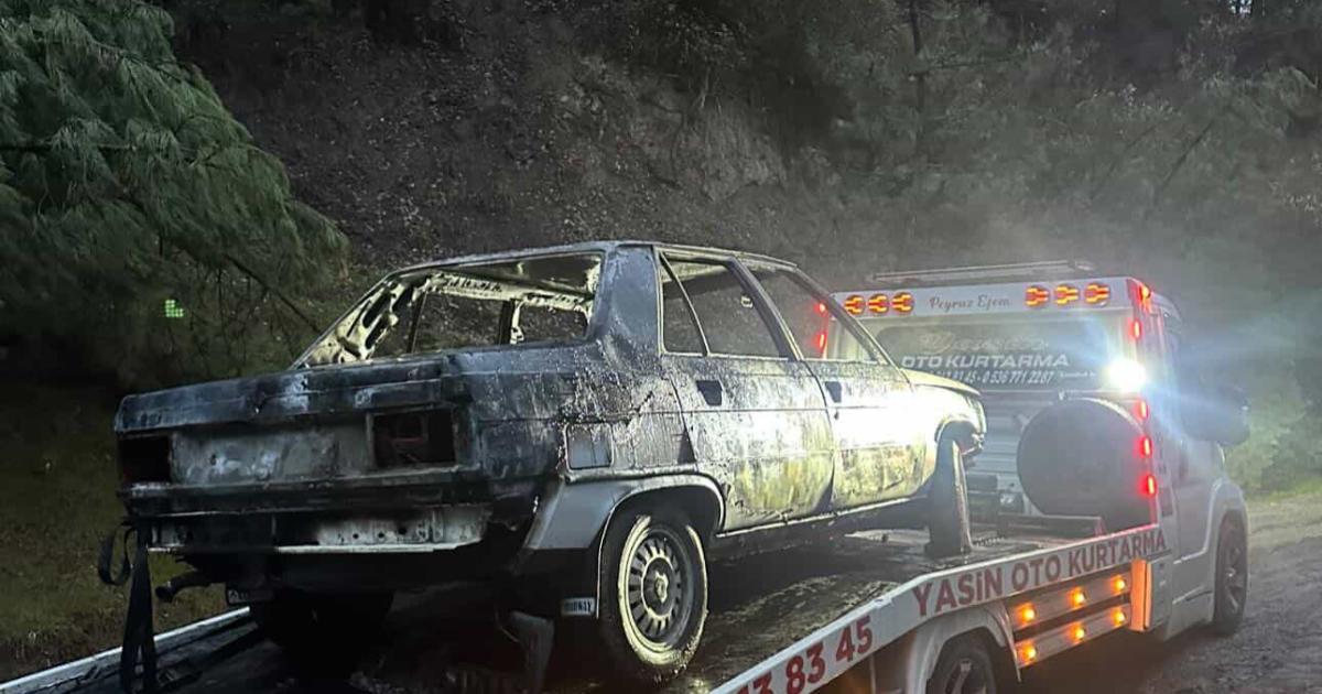 SEYİR HALİNDEKİ ARAÇ ALEV ALEV YANDI